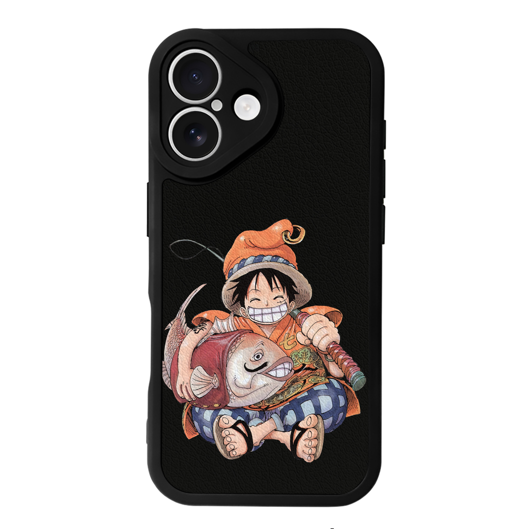 （画像用） ワンピース モンキー・D・ルフィ ONE PIECE Monkey D. Luffy 【iPhone 16シリーズ対応】シリコンスマホケース（レザー調） 材質：シリコン